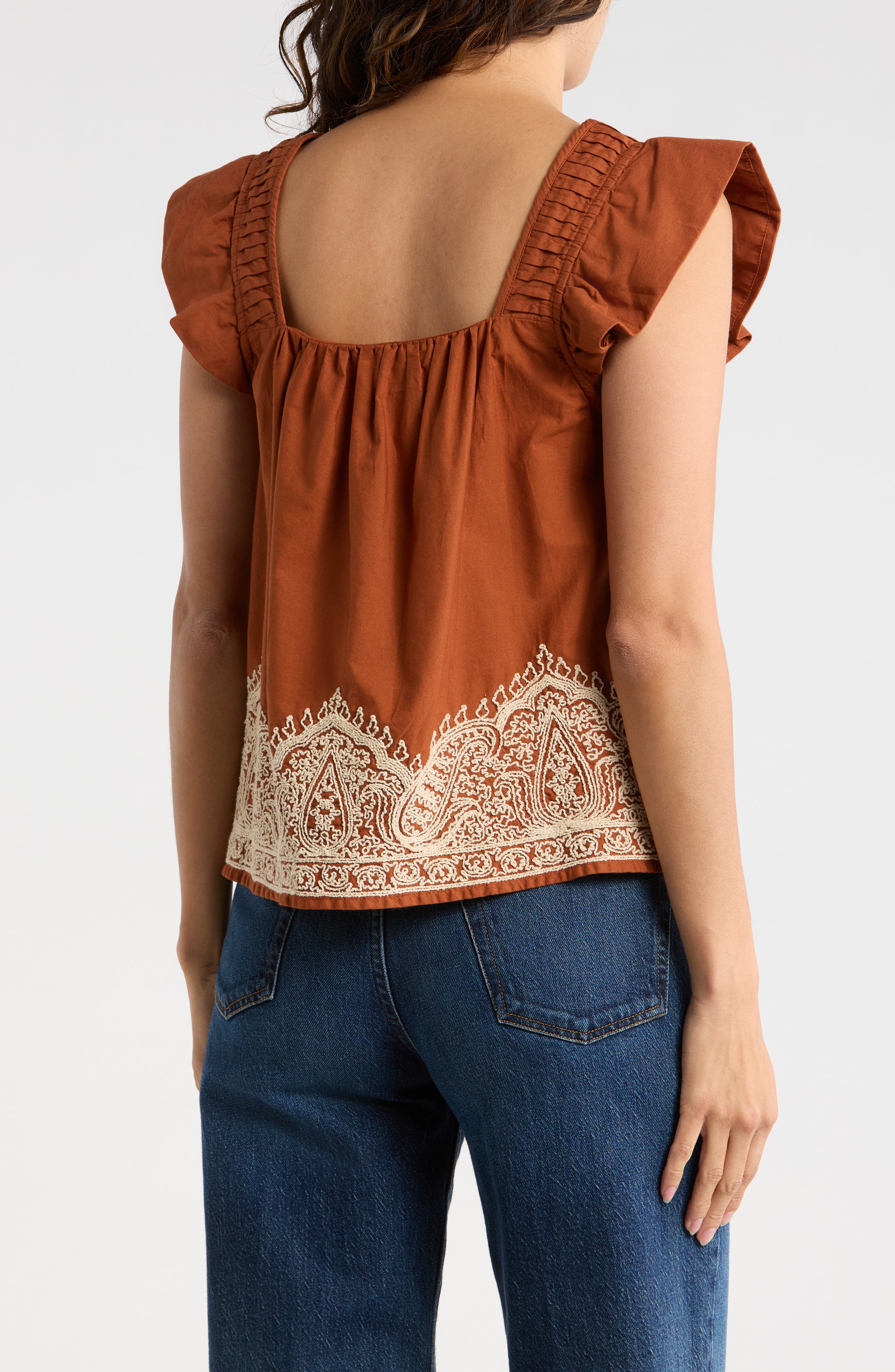 Ruffle Embroidered Tank - image 2