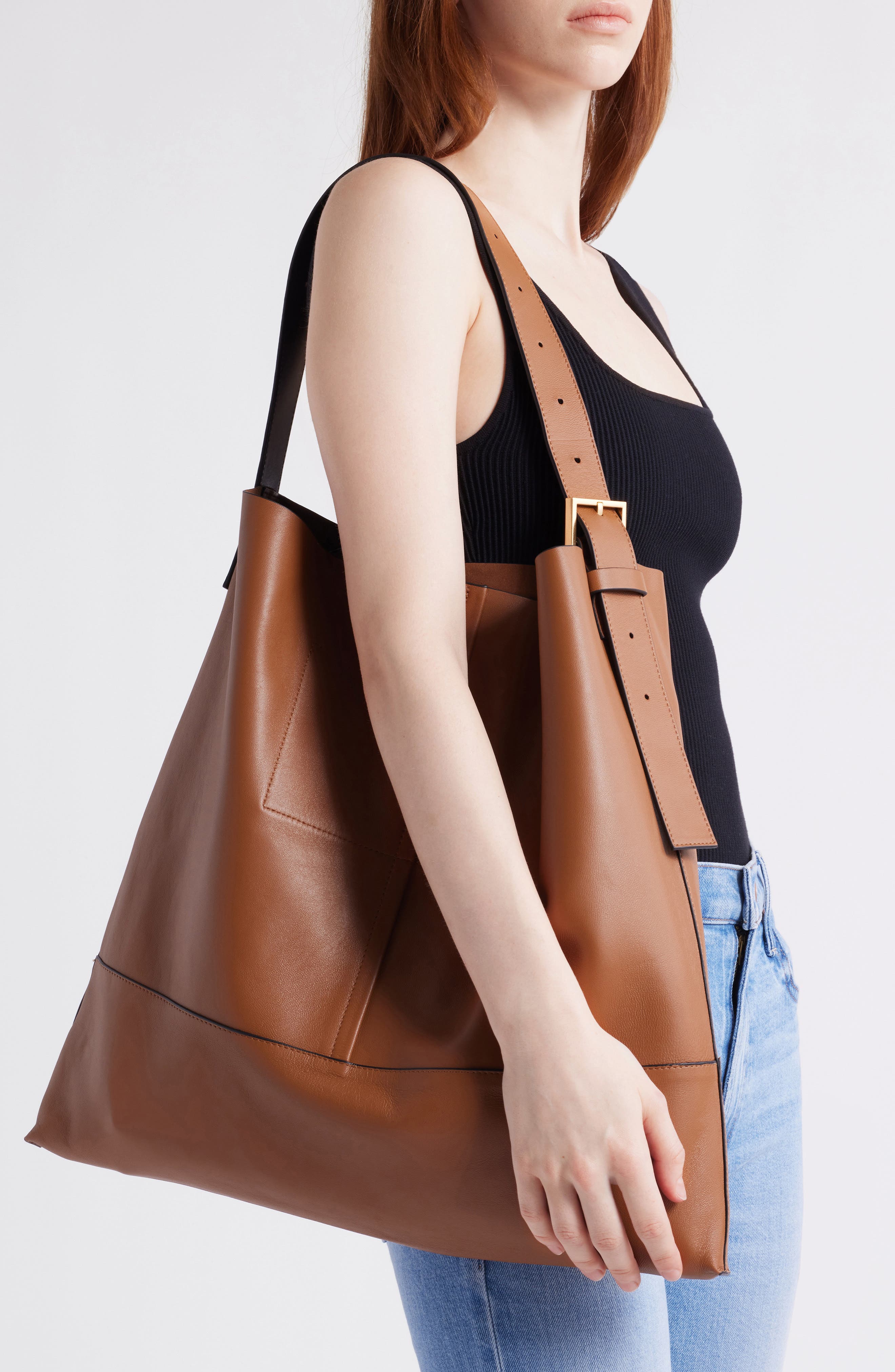 AllSaints Asha Shoulder Bag, Alternate, color, Sepia Brown