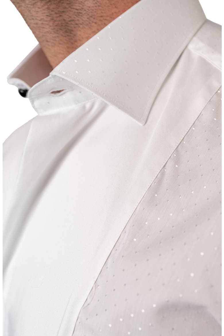 Fibonacci Dots Contemporary Fit Button-Up Shirt, Alternate, color, WHITE