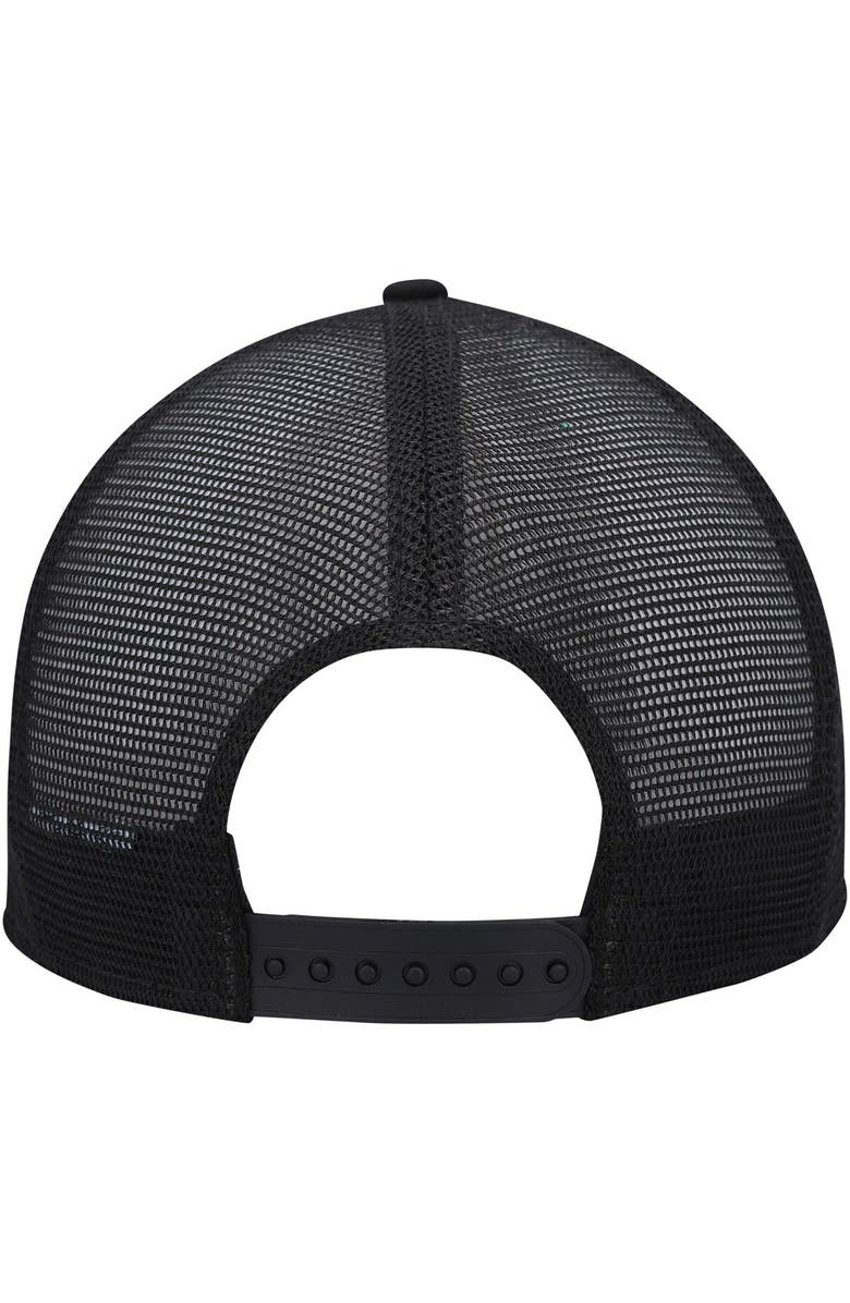 New Era Men's New Era White/Black Golden State Warriors Tonal Palm Trees Trucker 9FIFTY Snapback Hat, Alternate, color, 