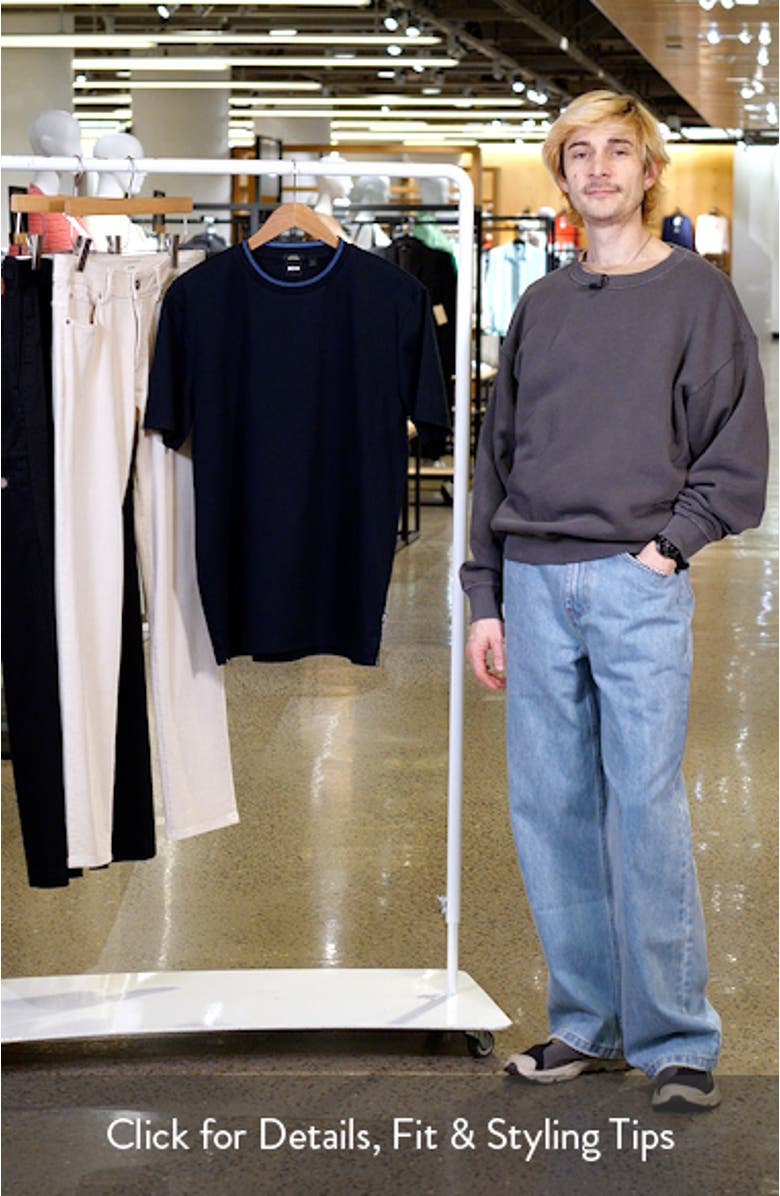 Tessler Tipped Cotton Crewneck T-Shirt, sales video thumbnail