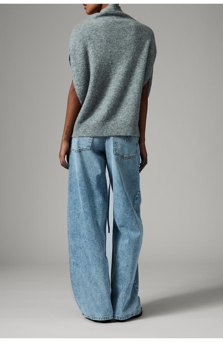 Day Frodie Mock Neck Draped Vest, Alternate, color, Grey Melange