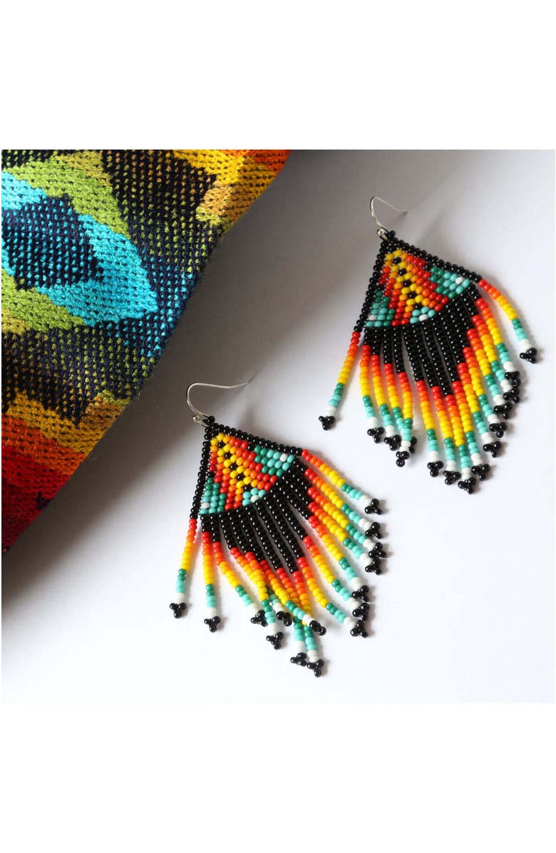 Fosterie Flame Embera Earrings, Alternate, color, Flame