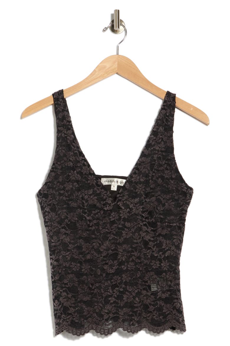 Scallop Edged Bust Corset Top, Alternate, color, BLACK COMBO