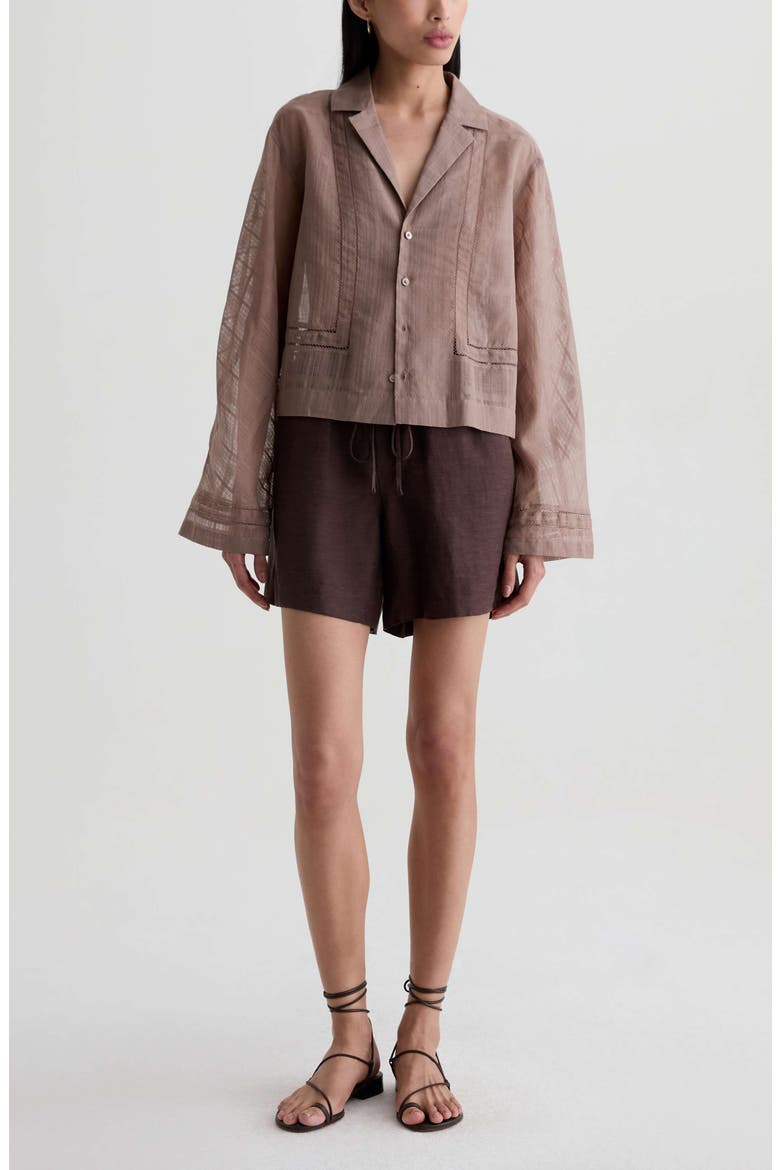 Ellah Woven Shirt, Alternate, color, CORK