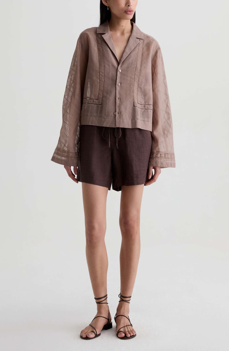 AG Ellah Woven Shirt, Alternate, color, Cork