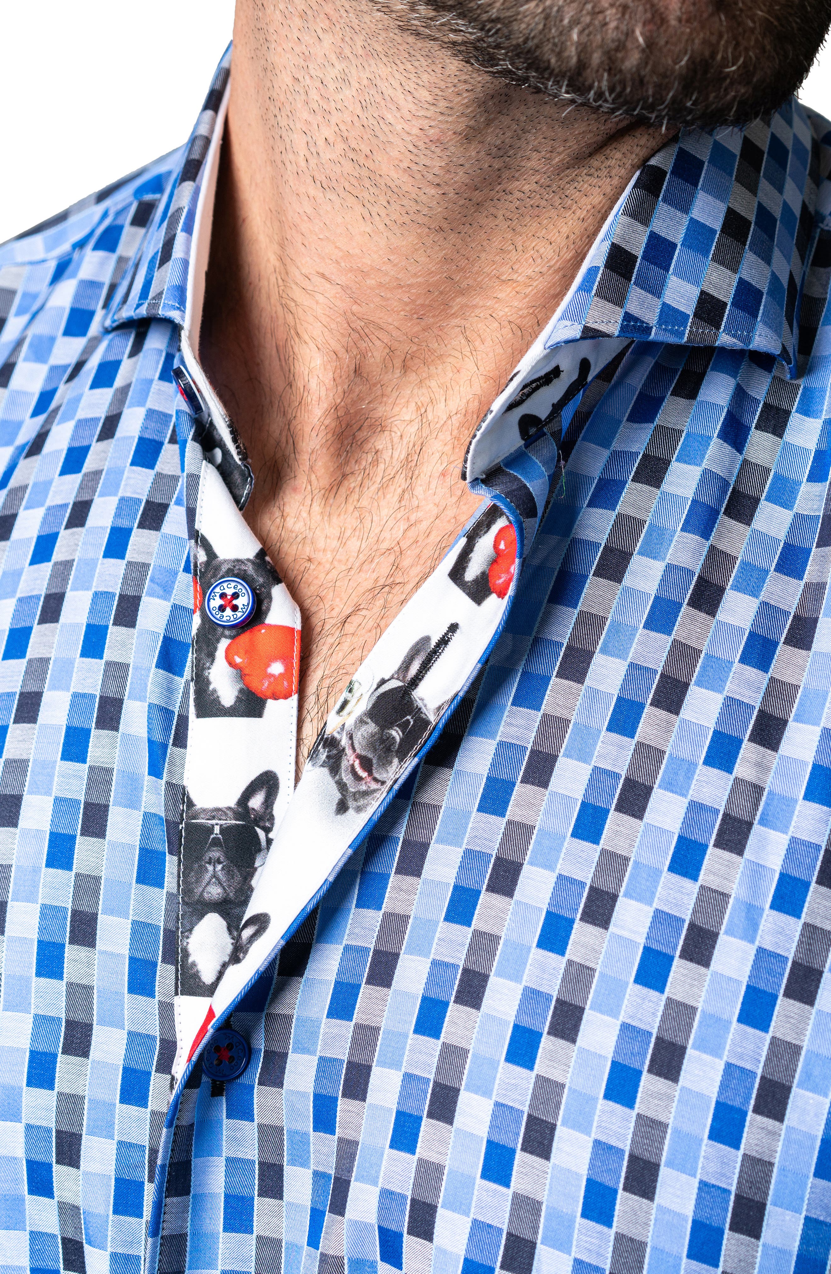 Einstein Burn Blue Button-Up Shirt - image 2