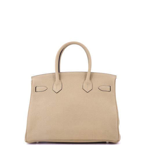 Pre-owned Hermes Hermes Birkin Handbag Light Clemence With Palladium Hardware 30 In Nude