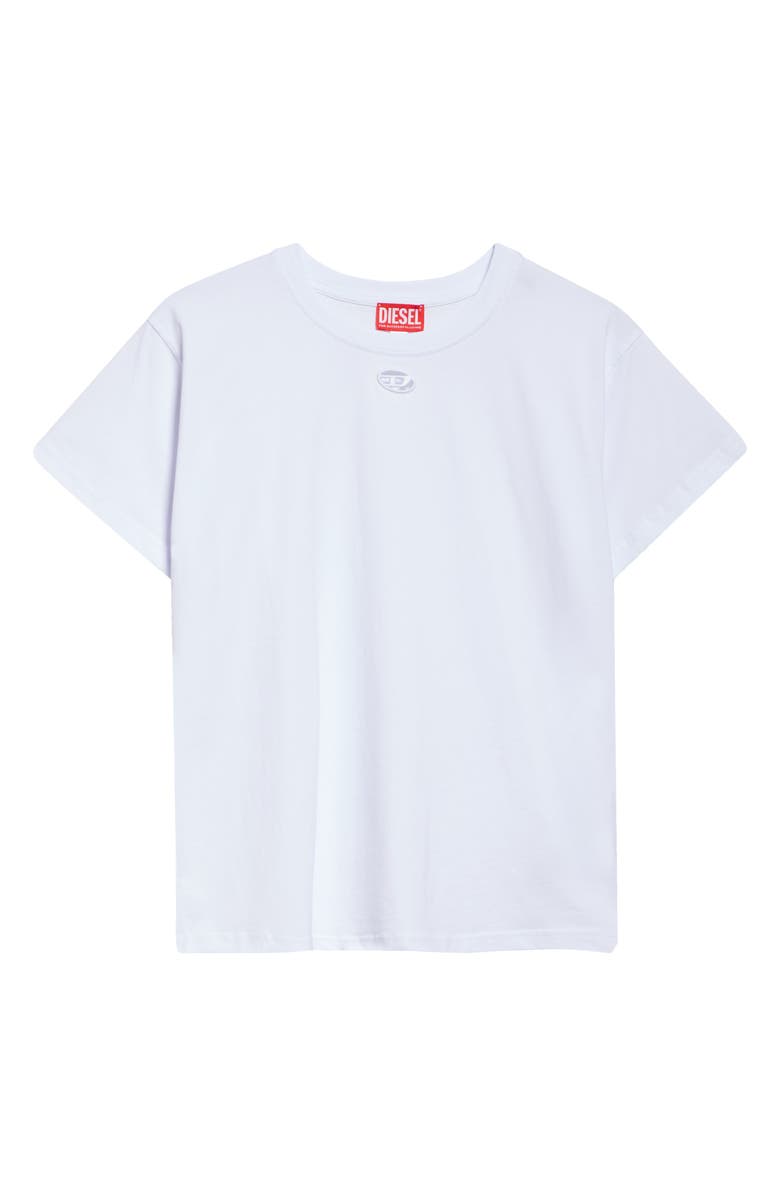 DIESEL<sup>®</sup> T-Marey Logo Cutout Cotton T-Shirt, Alternate, color, White