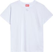 DIESEL® T-Marey Logo Cutout Cotton T-Shirt