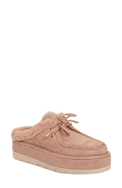 Shushop Tulsa Faux Fur Platform Slipper In Pink
