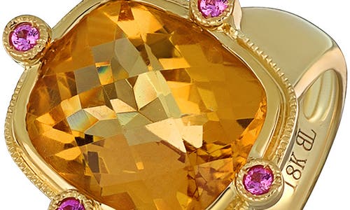 Bony Levy Iris Citrine & Pink Sapphire Statement Ring In Gold