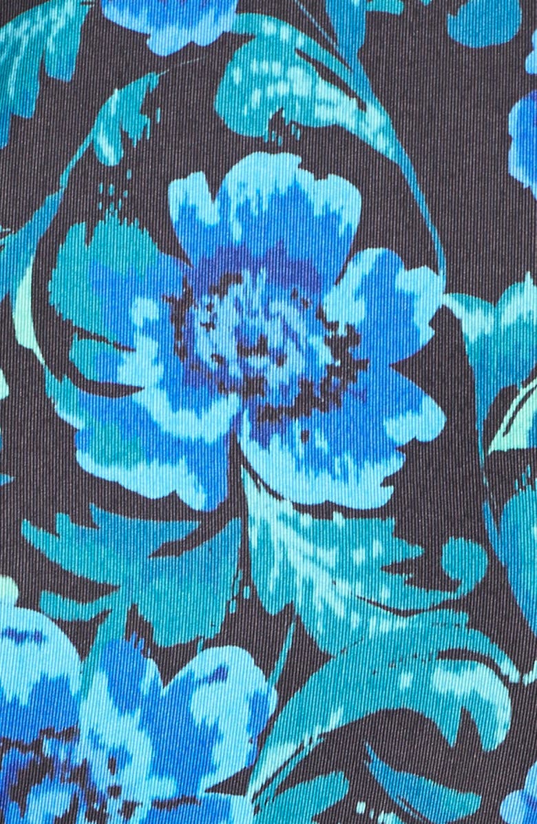 Eliza J Cutout Floral Print Fit & Flare Dress, Alternate, color, 