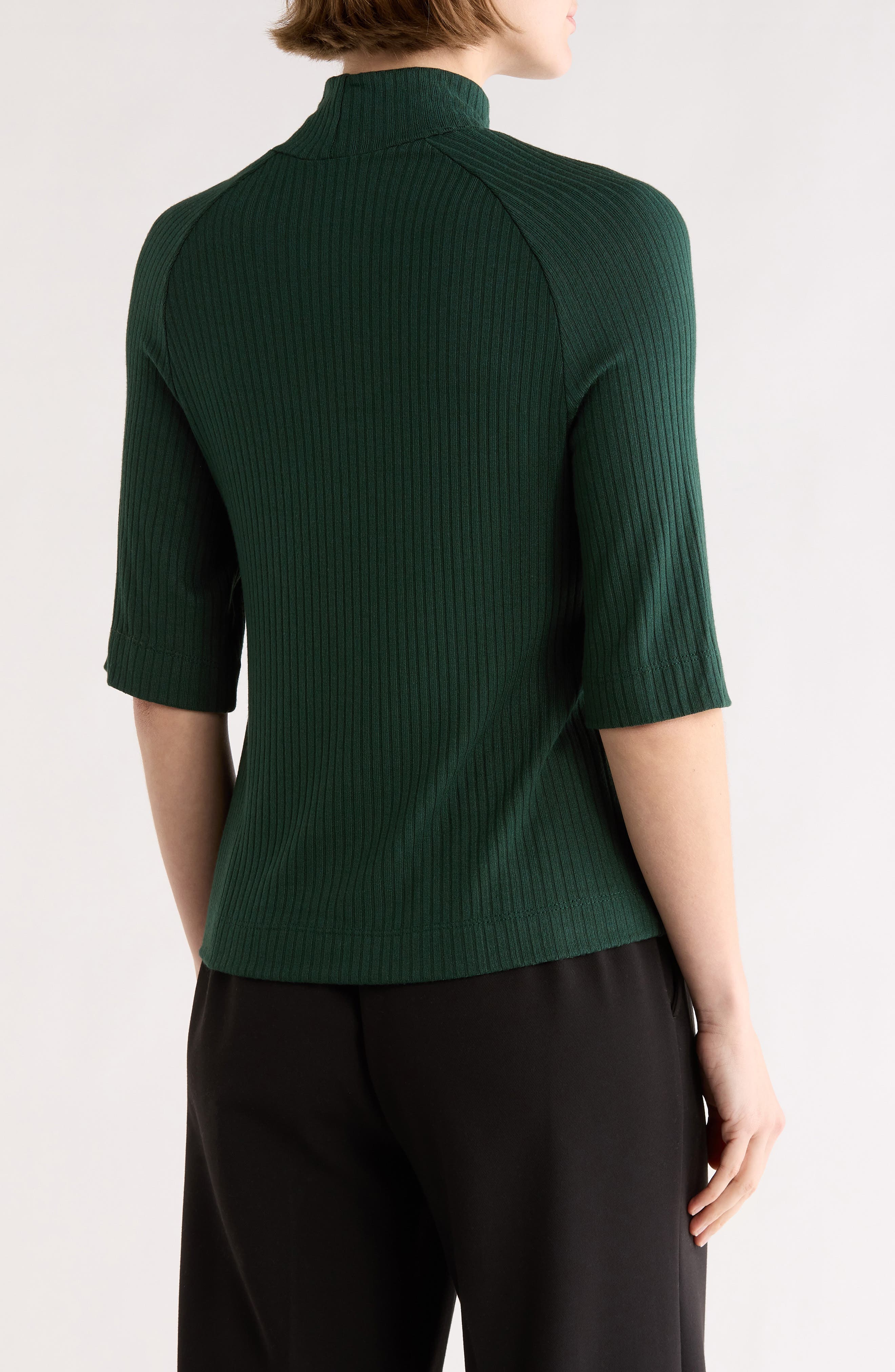 Mock Neck Short Sleeve Sweater - image 4