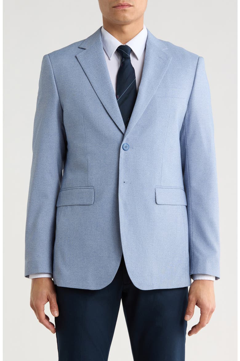 Slim Fit Plaid Sport Coat, Main, color, BLUE