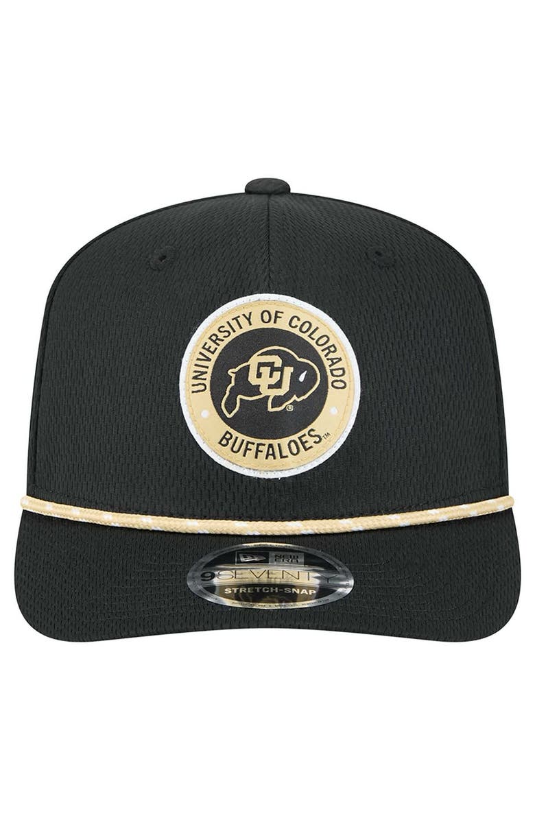 New Era Men's New Era Black Colorado Buffaloes COOLERA 9SEVENTY Rope Stretch-Snap Hat, Alternate, color, Black