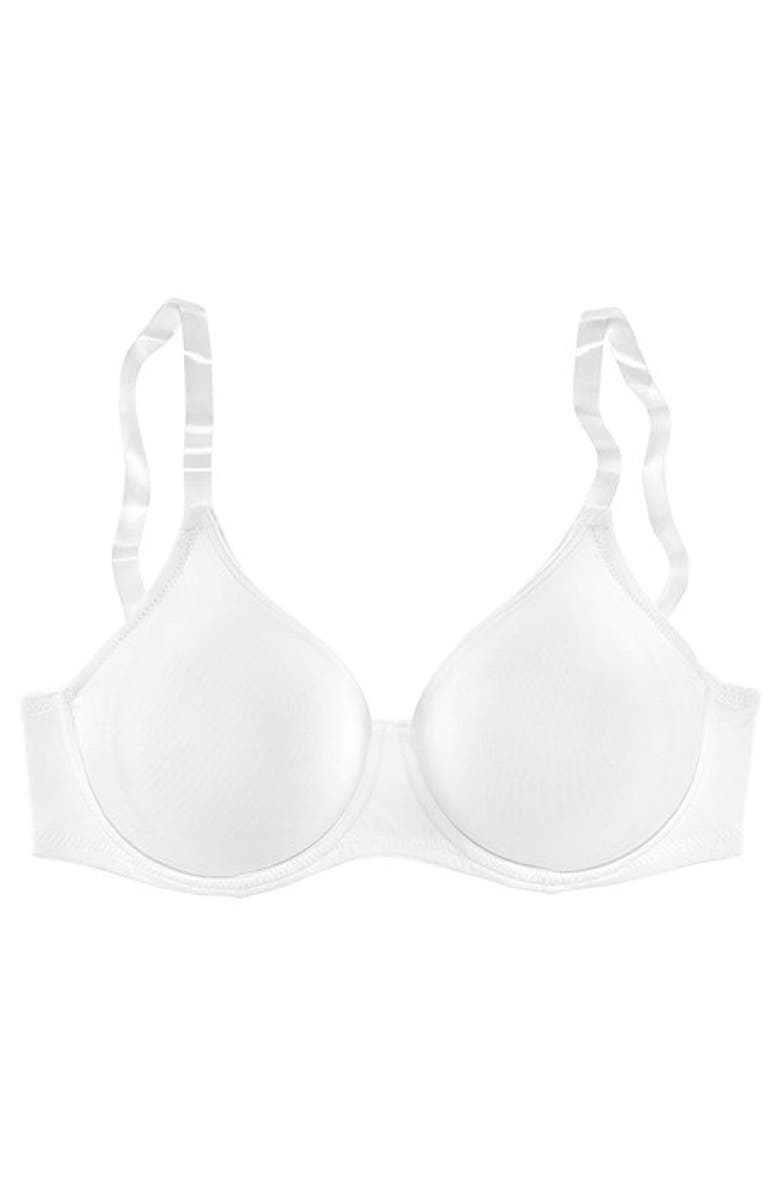 LASCANA Clear Strap Underwire T-Shirt Bra, Alternate, color, White