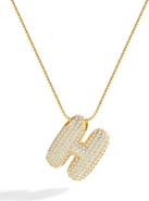 Mint & Lily Pave Bubble Initial Necklace