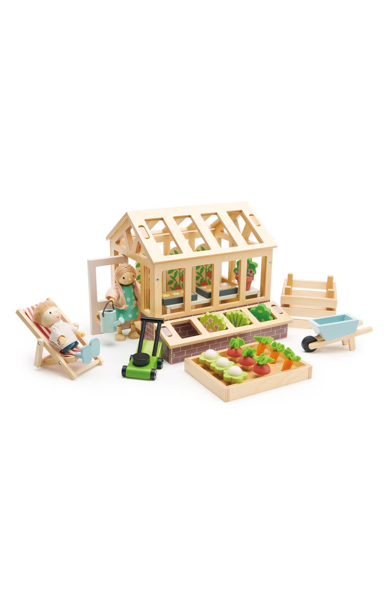 Tender Leaf Toys Greenhouse & Garden Set, Main, color, Multi