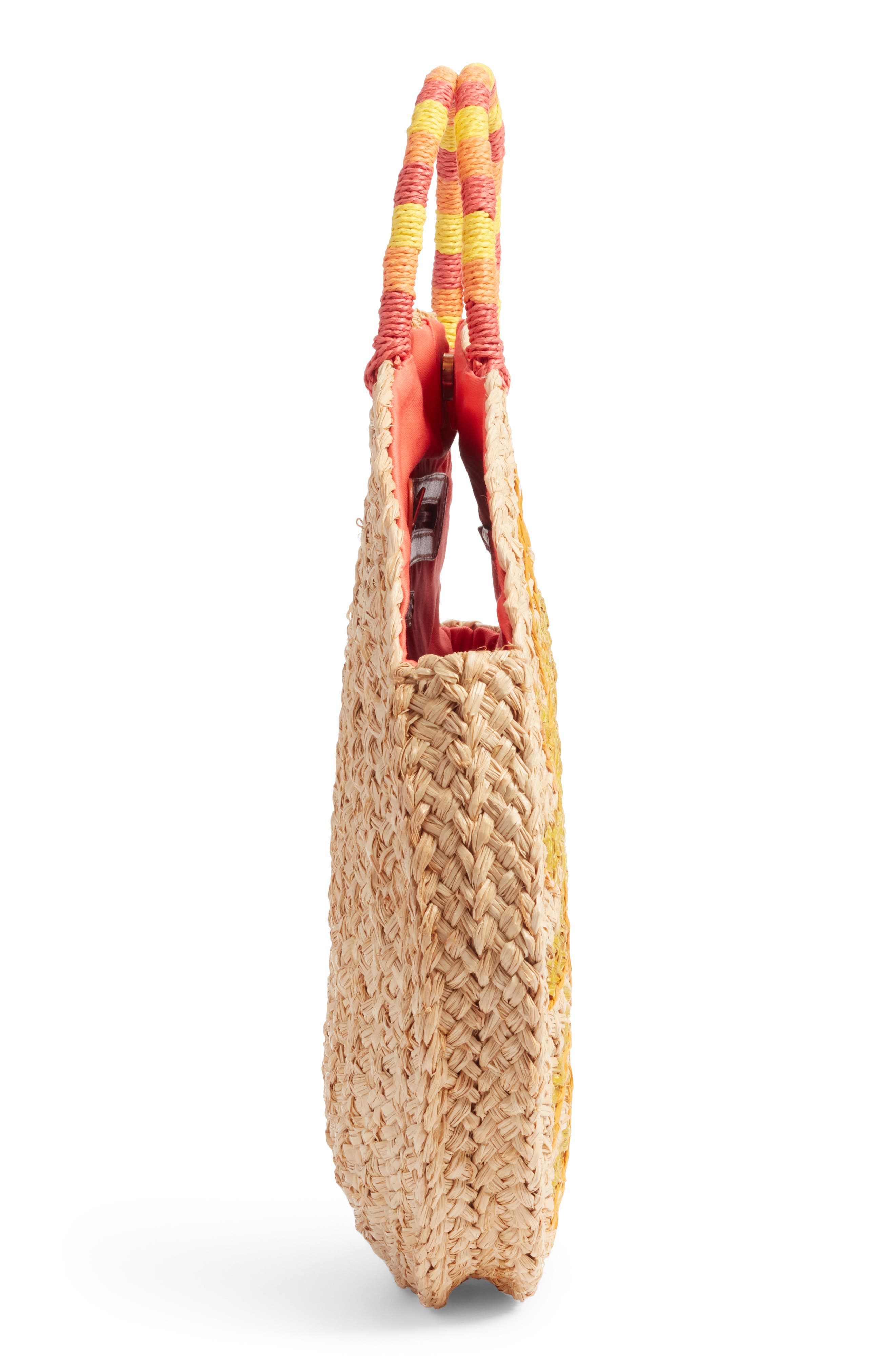 Nordstrom Shine Raffia Circular Tote, Alternate, color, 