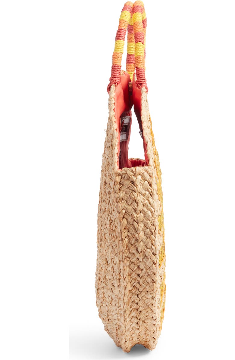 Nordstrom Shine Raffia Circular Tote, Alternate, color,