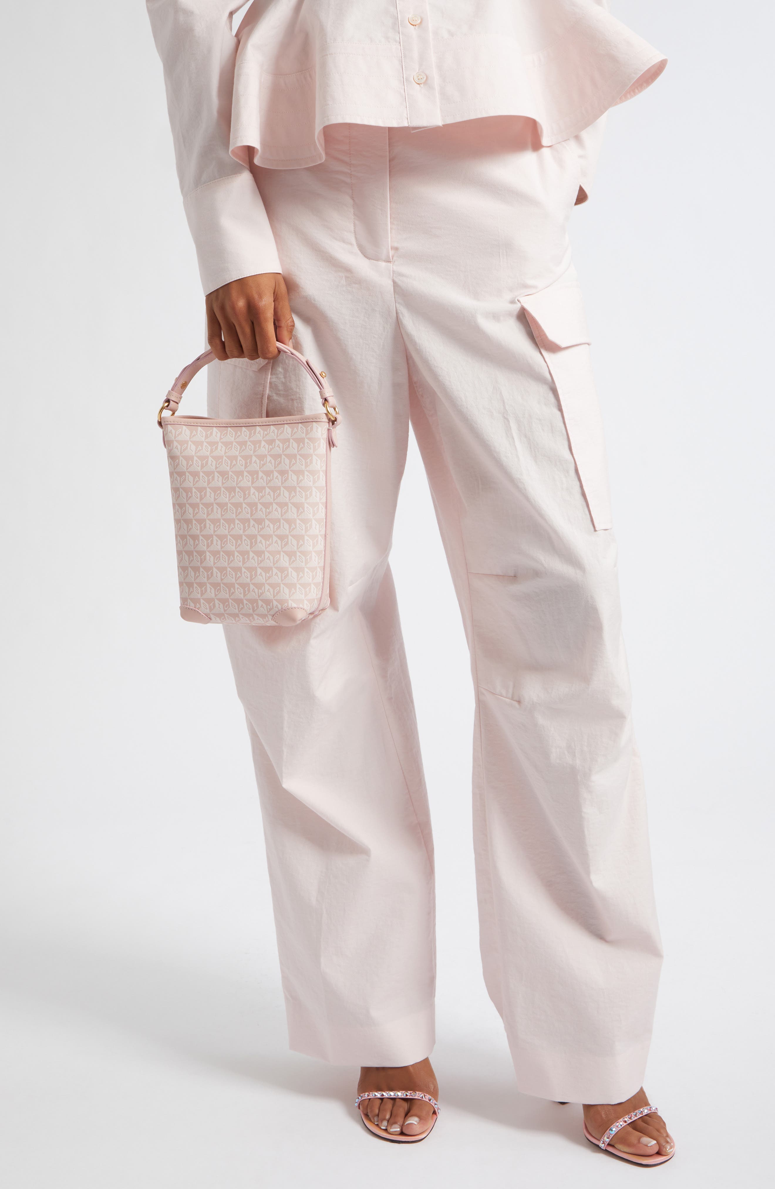 Mini I Am a Plastic Bag Bucket, Alternate, color, SHELL PINK