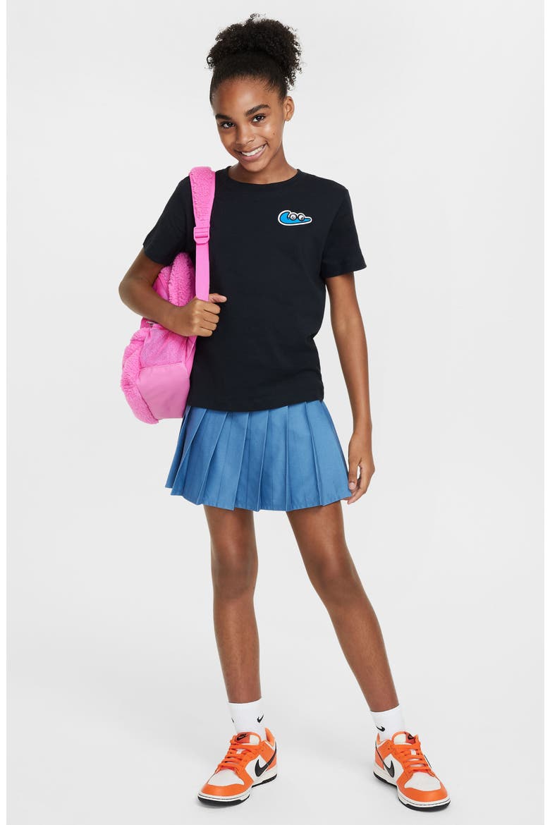 Kids' Sportswear Cotton Graphic T-Shirt, Alternate, color, BLACK