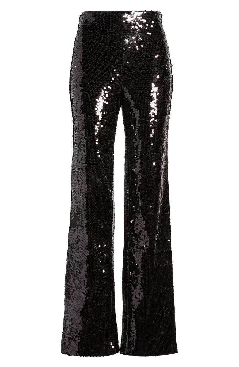 Good American Sequin Flare Pants, Alternate, color, 