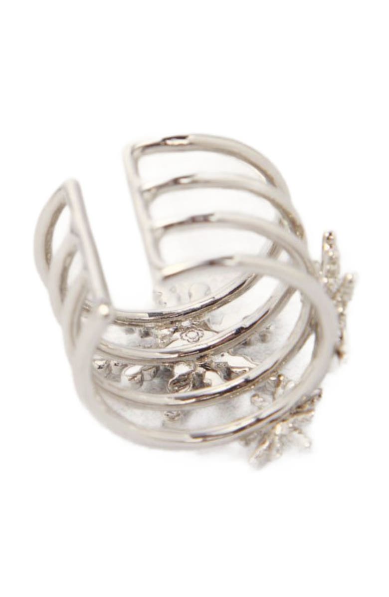 maje Rhinestone star ring, Alternate, color, 