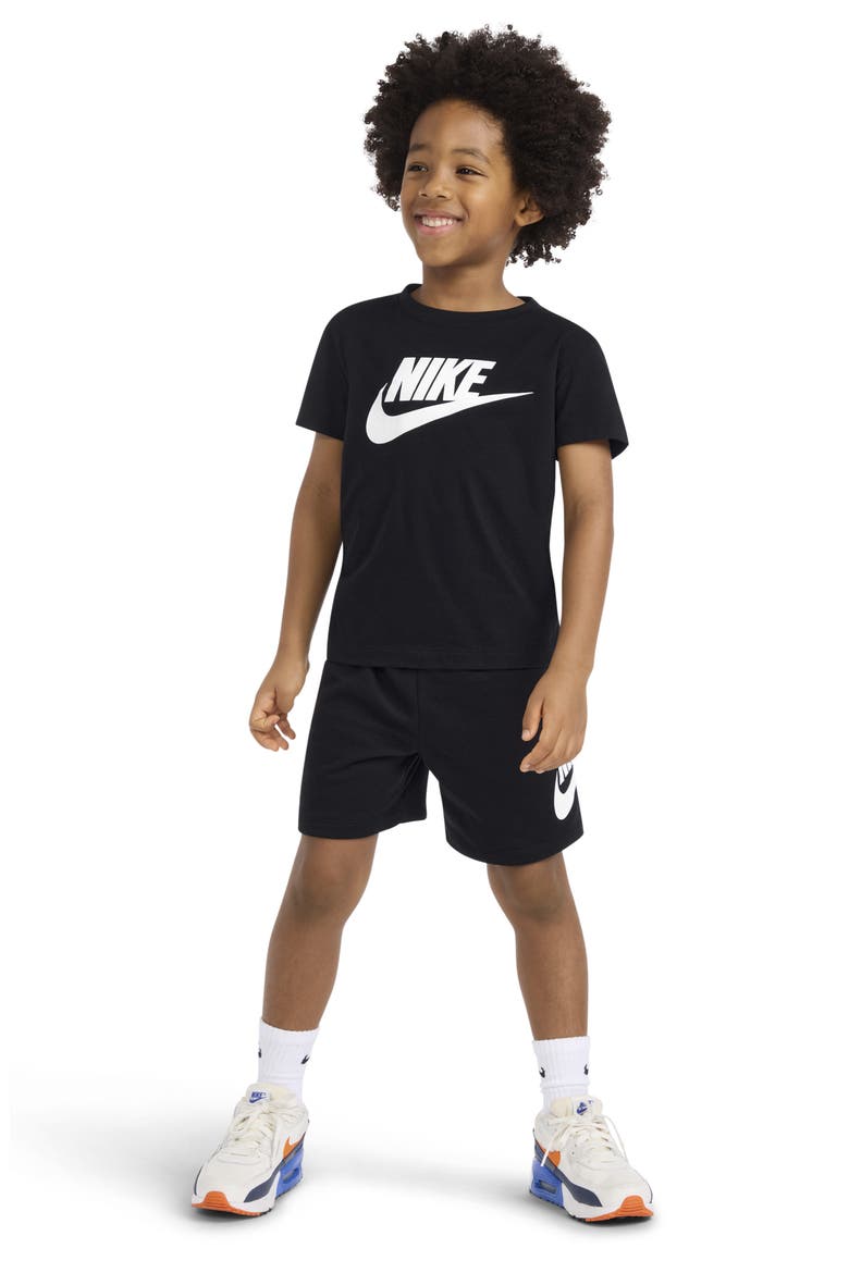 Kids' Club Logo Graphic T-Shirt & Shorts Set, Alternate, color, BLACK