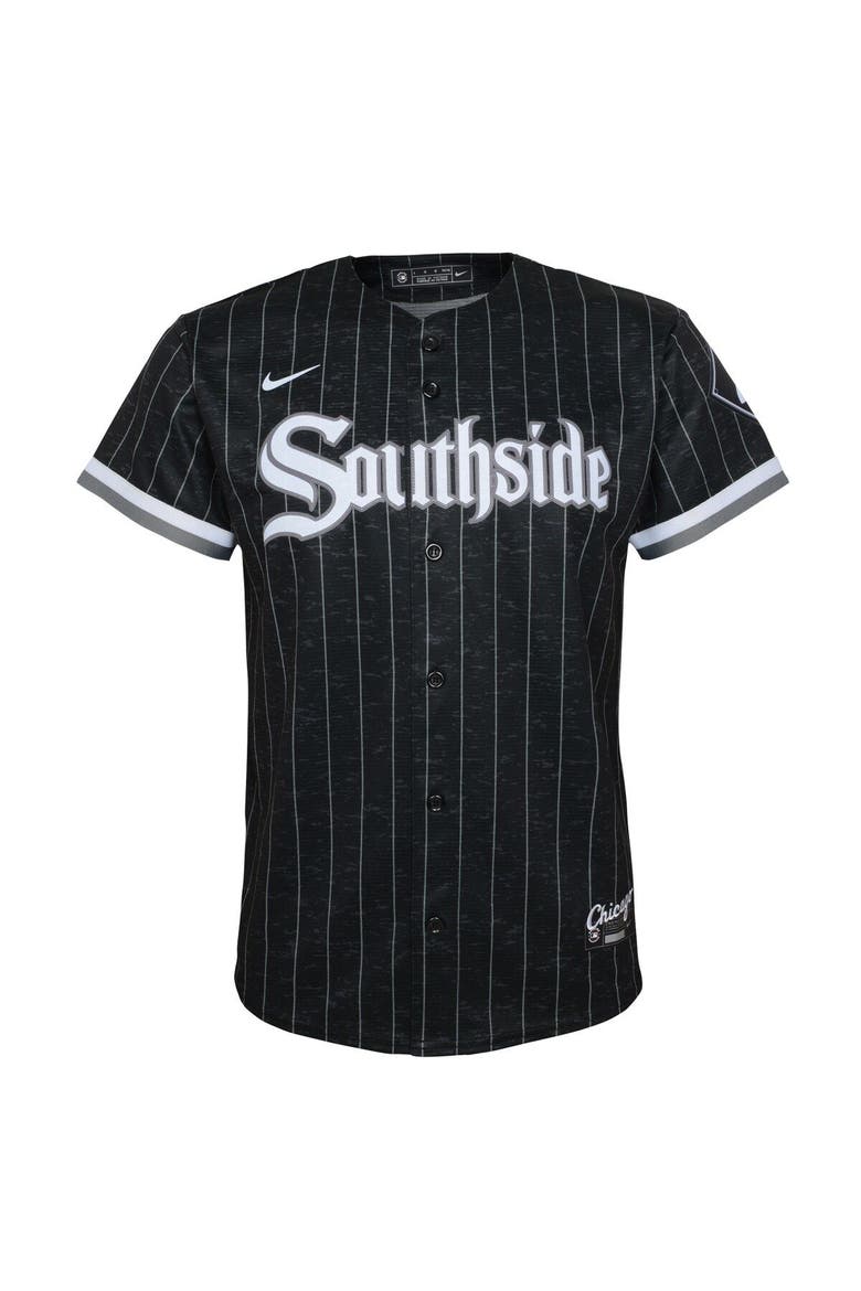 Youth Nike Yoan Moncada Black Chicago White Sox City Connect Replica Player Jersey, Alternate, color, Black