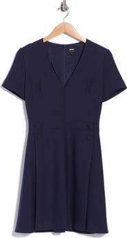BOSS Dahelga V-Neck Short Sleeve Dress