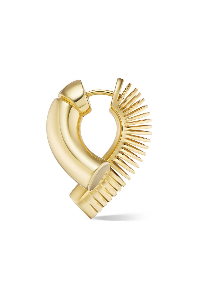 Ribbed Hoop Earrings, Alternate, color, YELLOW GOLD