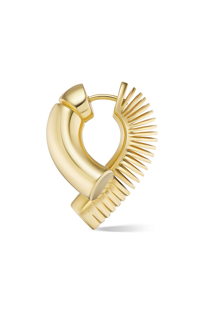 TABAYER Ribbed Hoop Earrings, Alternate, color, Yellow Gold