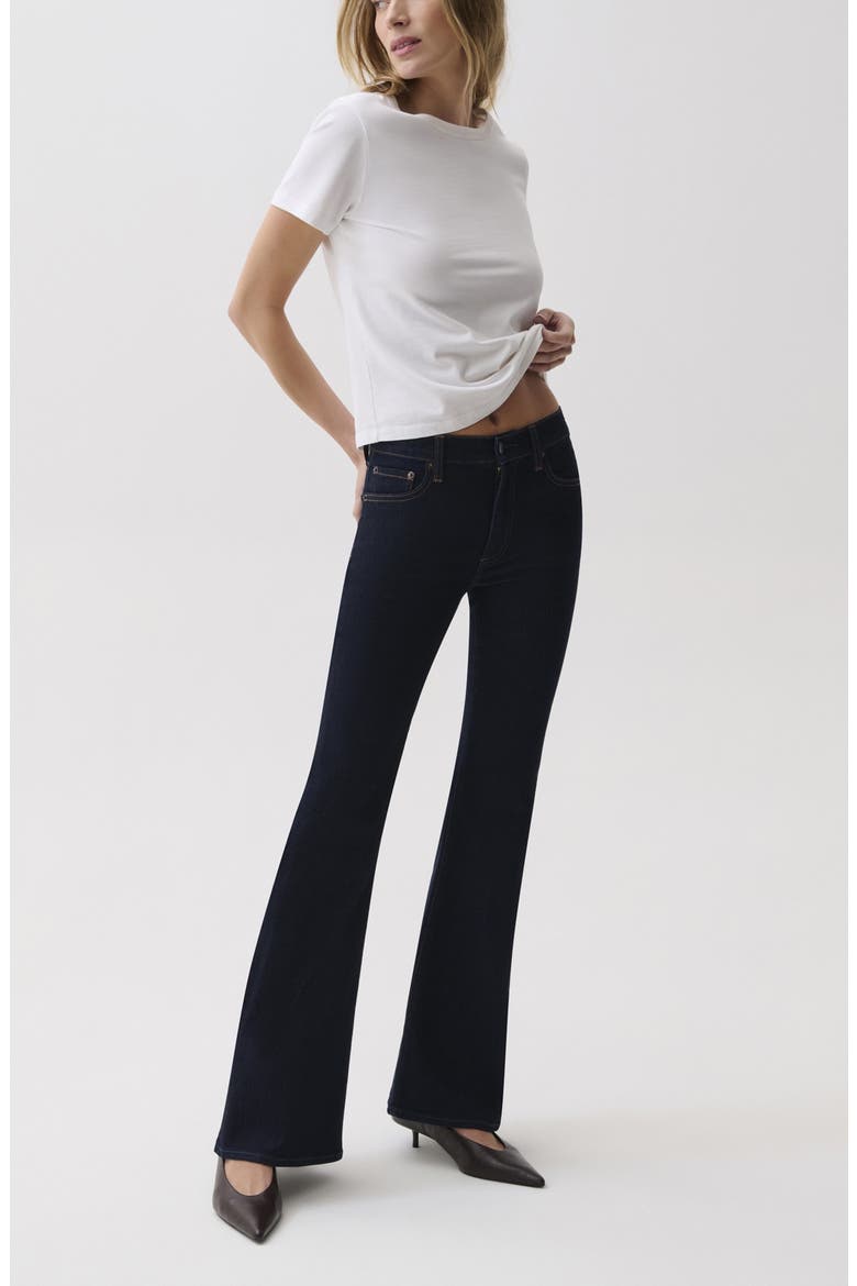 Kinsley High Waist Petite Flare Jeans, Alternate, color, NIGHT FLIGHT