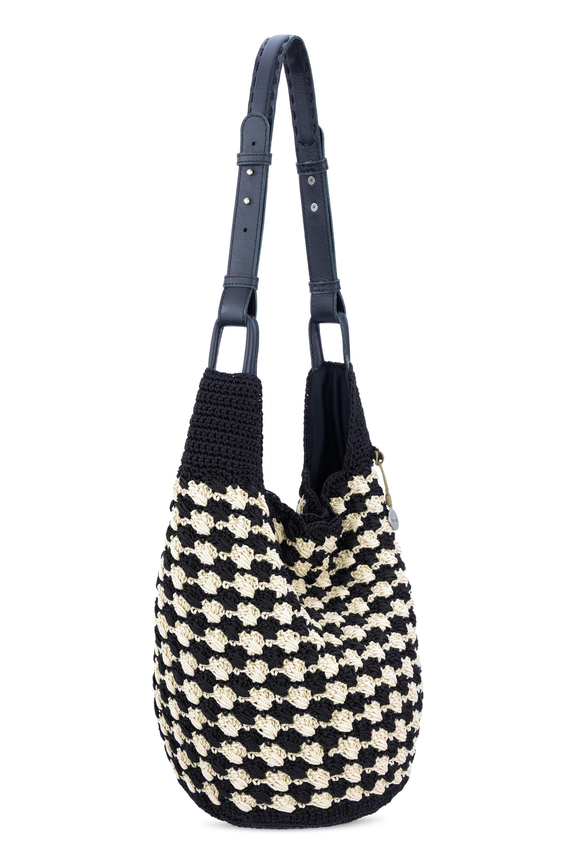 Los Feliz 120 Hobo, Alternate, color, Black Ecru Shell
