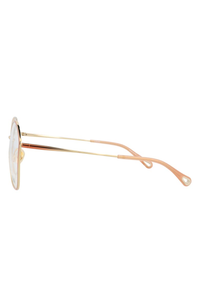 Chloé 57mm Square Optical Glasses, Alternate, color, Nude Nude Transparent