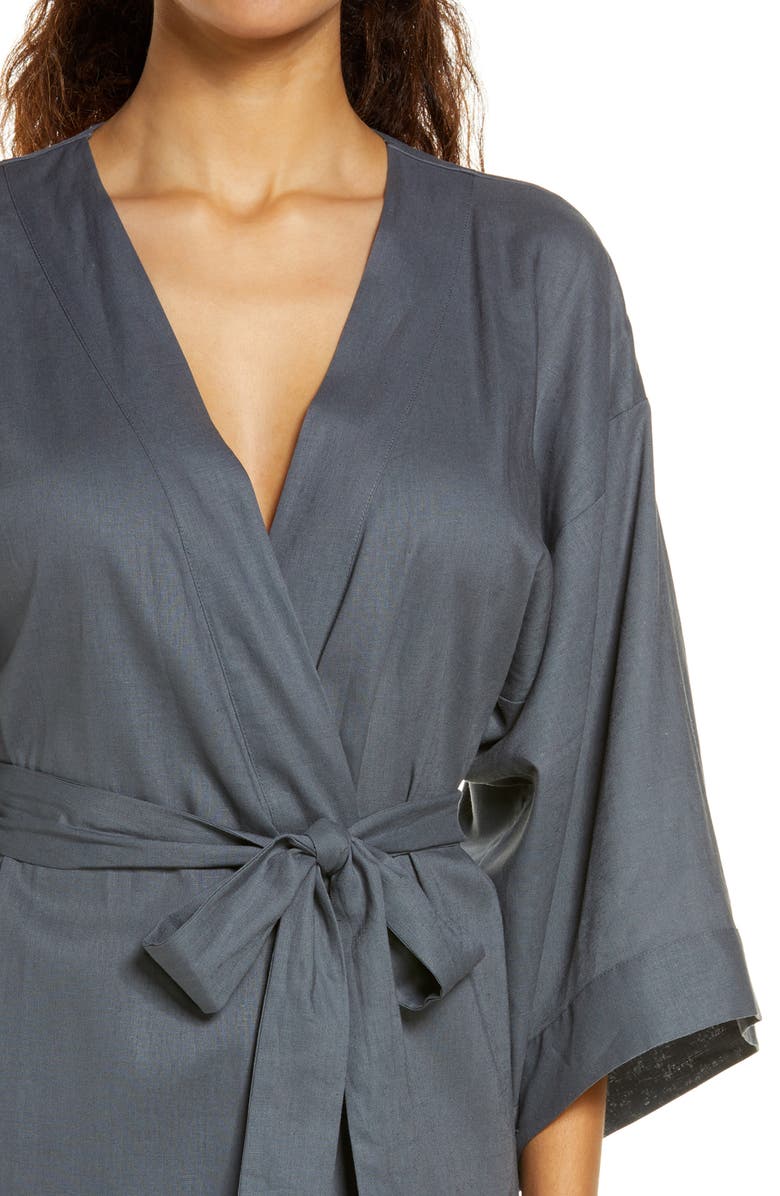 Nordstrom Linen Blend Robe, Alternate, color, 