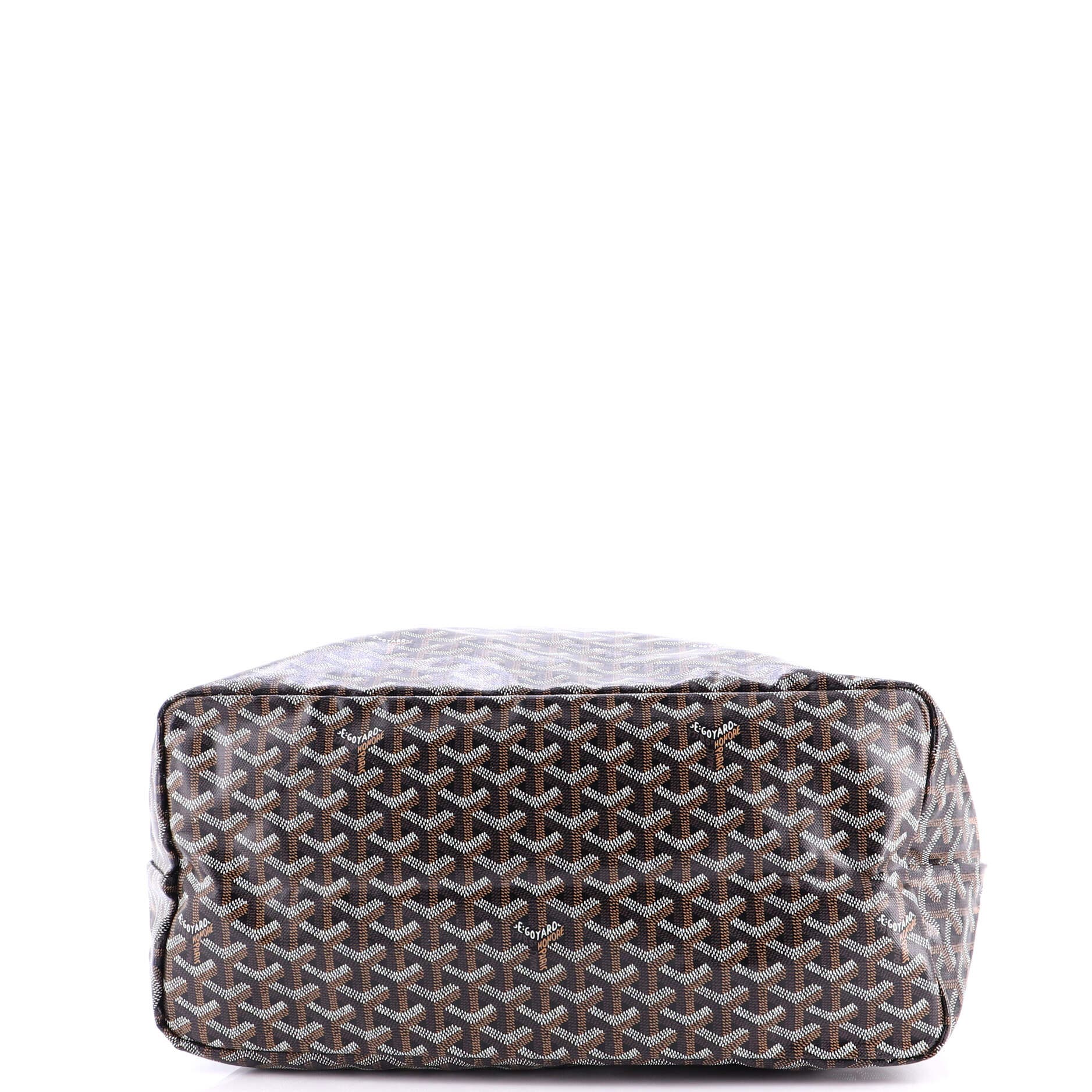 Pre-Owned Goyard Saint Louis Tote Coated Canvas GM, Alternate, color, Black