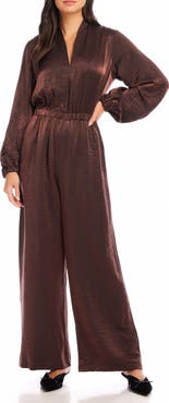 FIFTEEN TWENTY Skyler Long Sleeve Wide Leg Jumpsuit