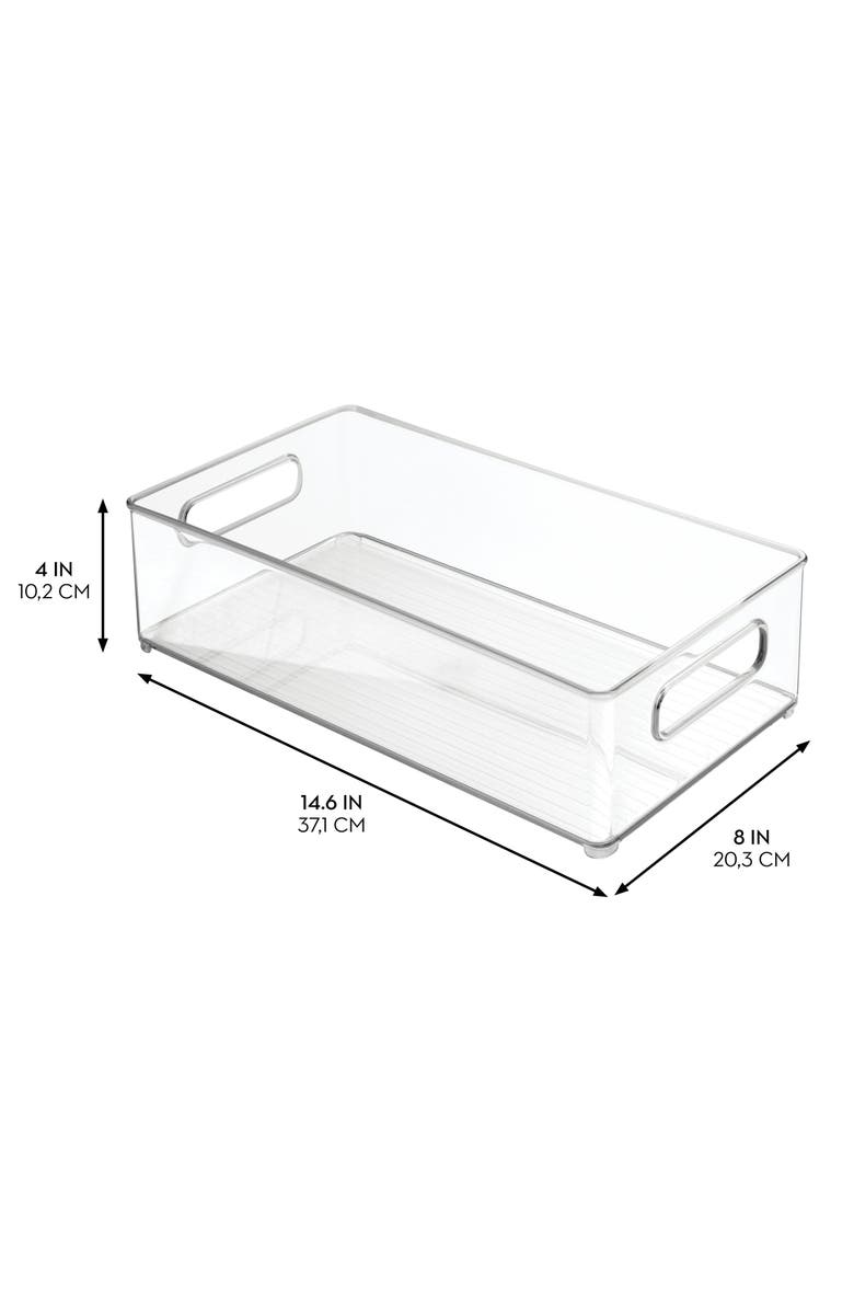 iDesign Stackable Fridge Bin - Kitchen Storage Bin for Pantry, Cabinets, or Fridge, Set of 6, Clear, Alternate, color, Clear