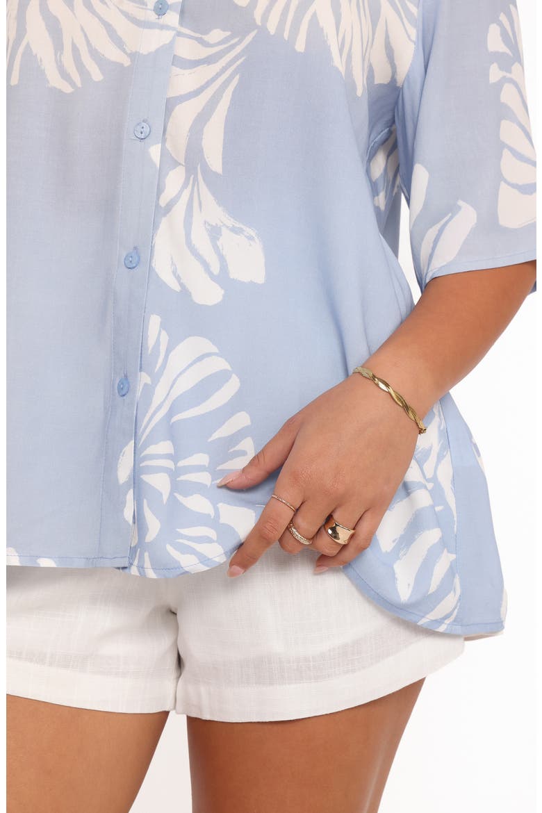 Riva Shell Print Short Sleeve Button-Up Shirt, Alternate, color, SHELL PRINT