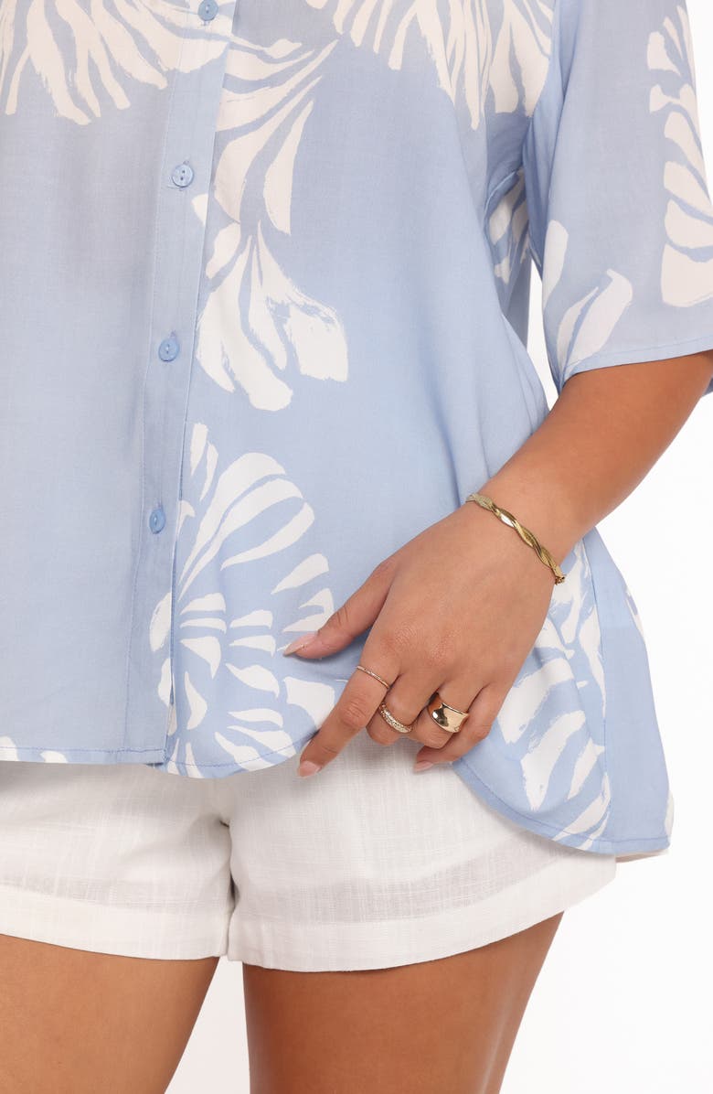 Petal & Pup Riva Shell Print Short Sleeve Button-Up Shirt, Alternate, color, Shell Print