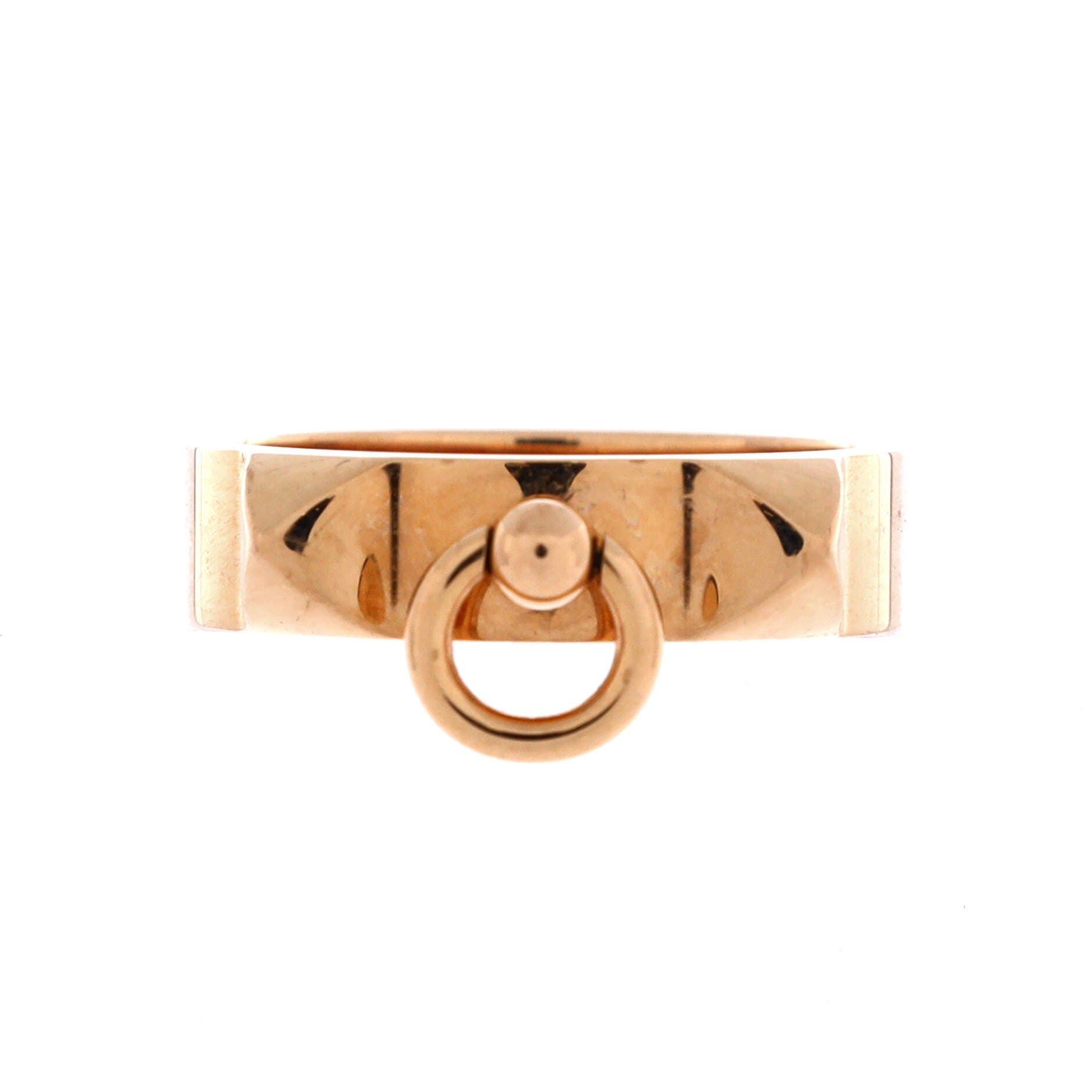 Collier de Chien Ring 18K Rose Gold Small, Main, color, Metallic Gold