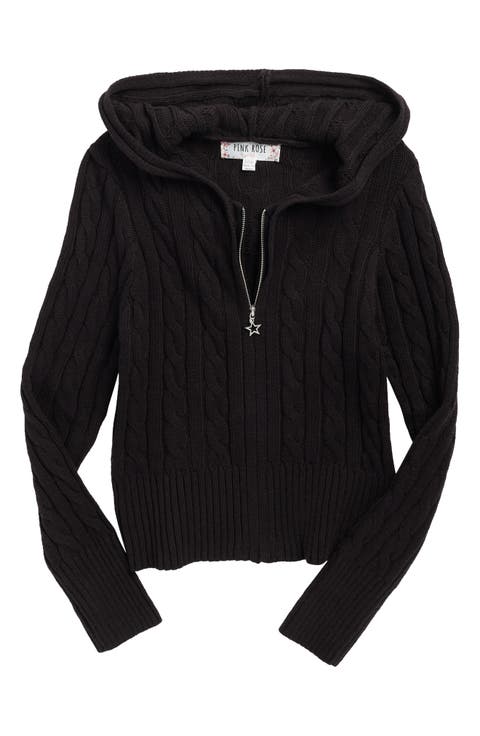 Kids' Cable Stitch Zip Hoodie (Big Kid)