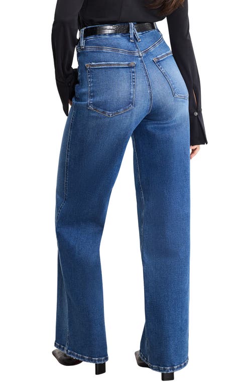 Good American Soft-tech Good Skate High Waist Wide Leg Jeans In Blue