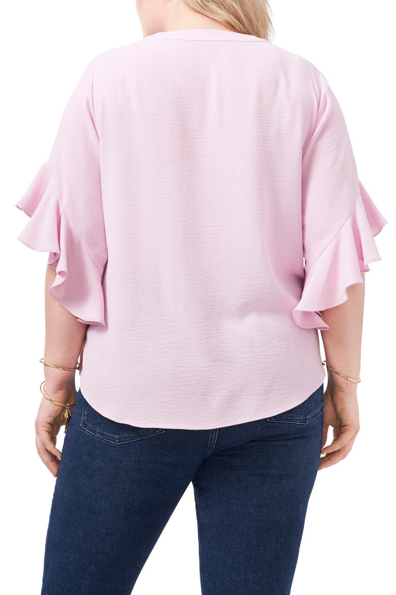 Flutter Sleeve Blouse, Alternate, color, CORSAGE PINK