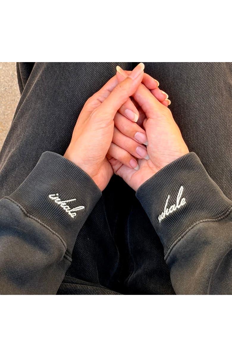 Conscious Ink Inhale/Exhale Manifest Sweatshirt + Ink, Alternate, color, Black