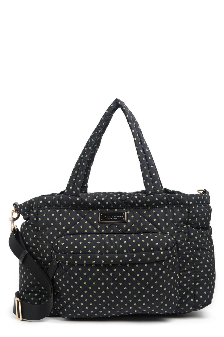 Dot Print Diaper Bag, Main, color, PERIDOT DOTS