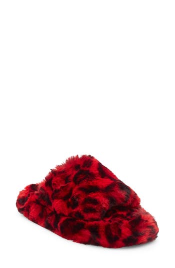 Abound Kingsley Faux Fur Slipper In Red